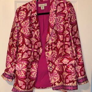 Rachel Zoe Vibrant Pink and Cream Blazer S